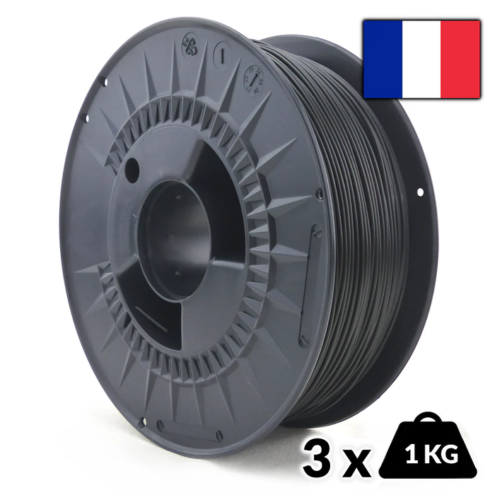 Pack 3x 1kg PLA Noir Arianeplast 1.75 mm