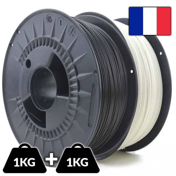 Pack PETG Arianeplast  1.75 mm 1 kg Noir + 1kg Blanc