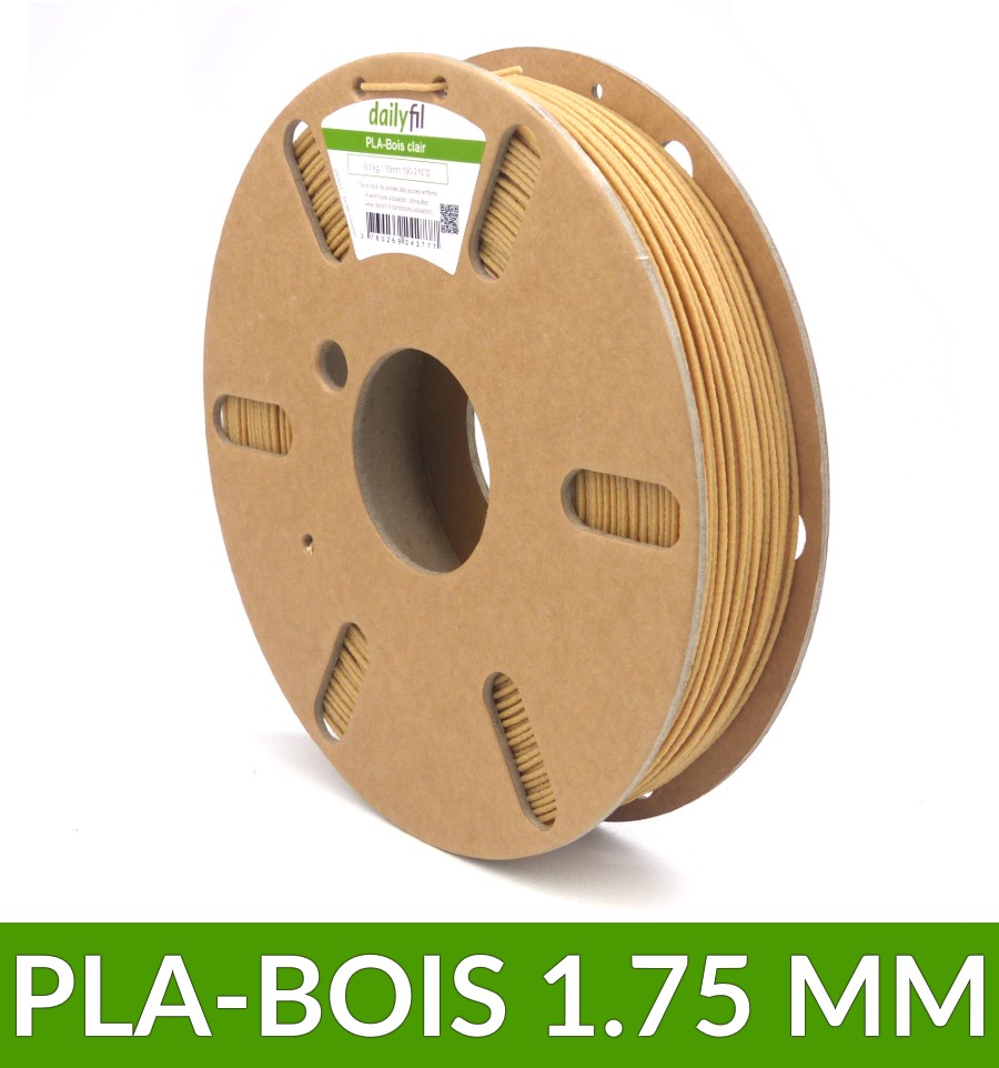 Filament BOIS Machines-3D 1,75mm 600g Bois Naturel Machines-3D M3D_WOOD :  Machines-3D, N°1 distributeur europeen pour meilleures imprimantes 3D,  scanners 3D, équipement Fablab, consommables, accessoires