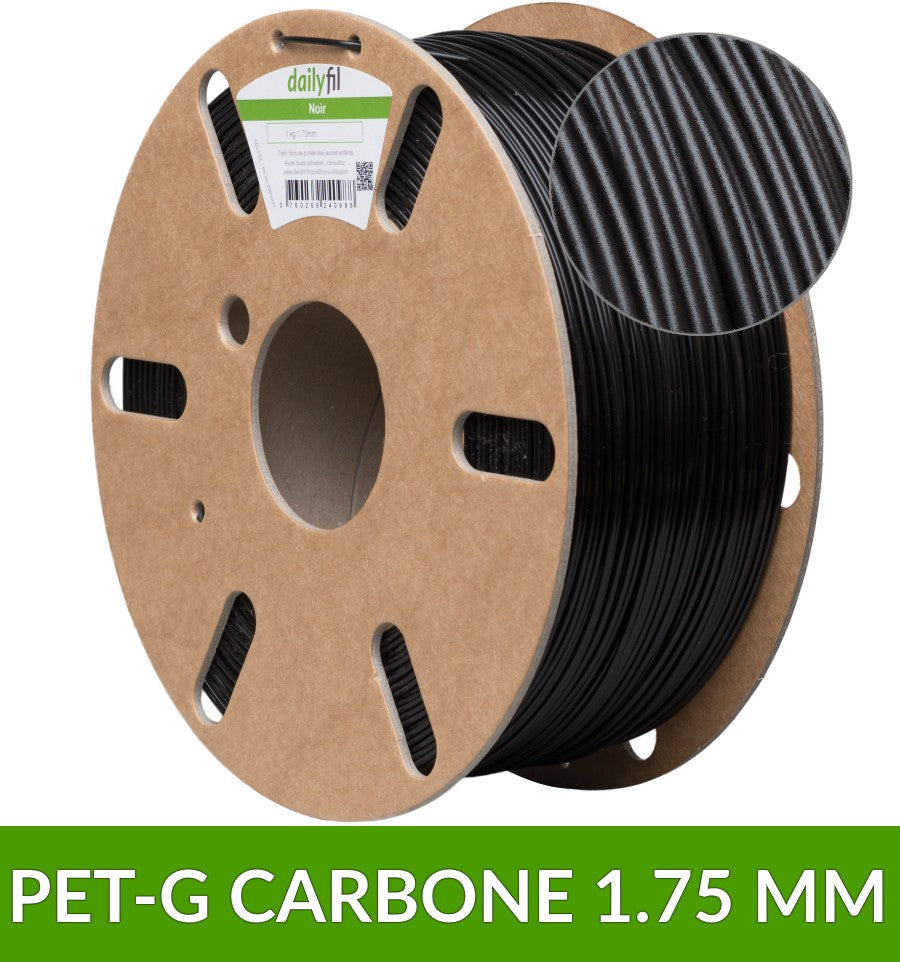 Filament pour imprimante 3d, Fiber de carbone PETG CF 1.75mm 1KG