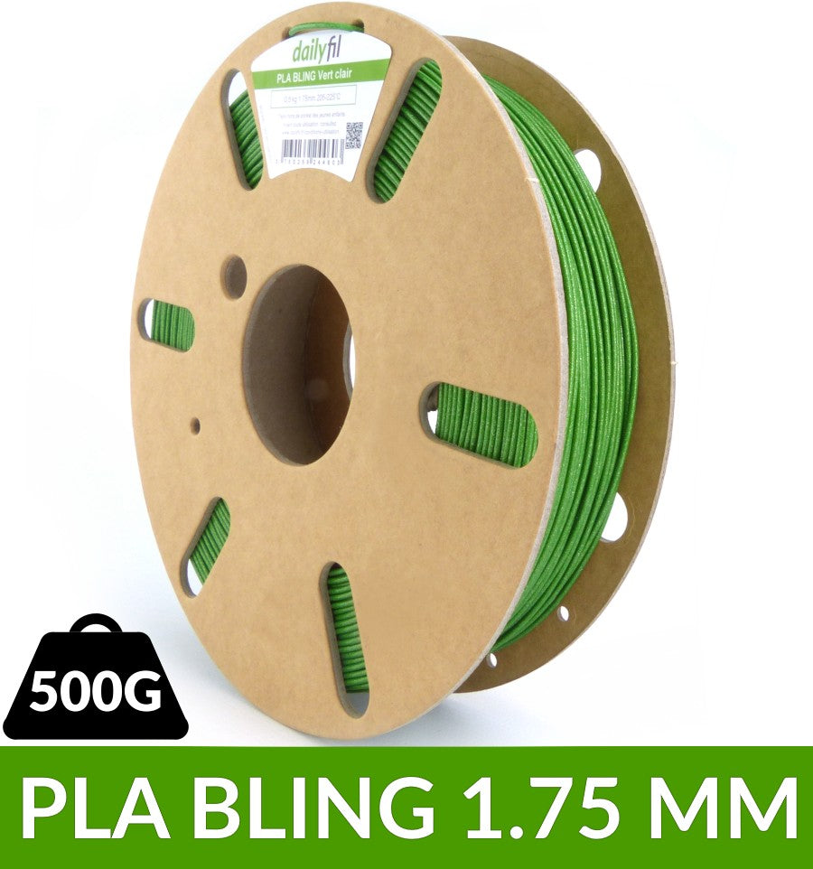 Fil 3D PLA 1 Kg 1.75 mm Vert Clair